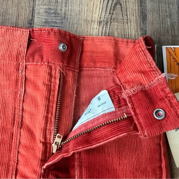 Vintage 70s DYNAMITE STIX Rust Orange Corduroy Pants Children’s Size 6 NWT - Picture 7 of 10